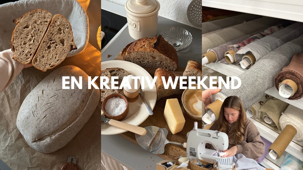 Jeg bager et surdejsbrød med min nye mel og syr et par bukser | En kreativ weekend derhjemme