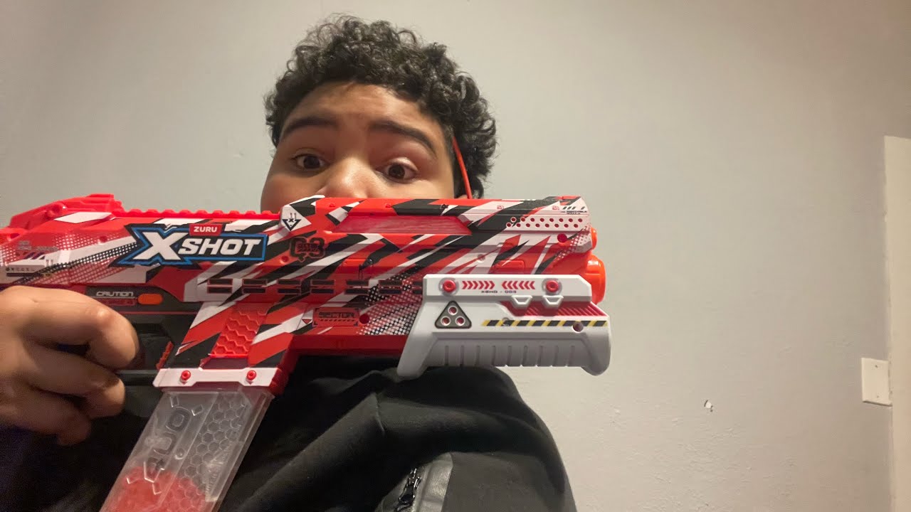 Showcasing x shot orbez blaster