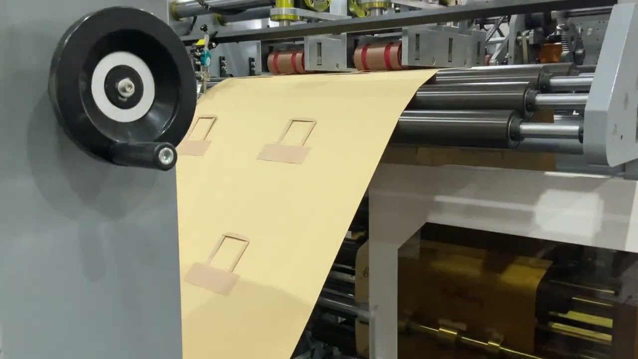 🏭 HONGYING Flat Handle Paper Bag Machine &ndash; Full Production Line Demo