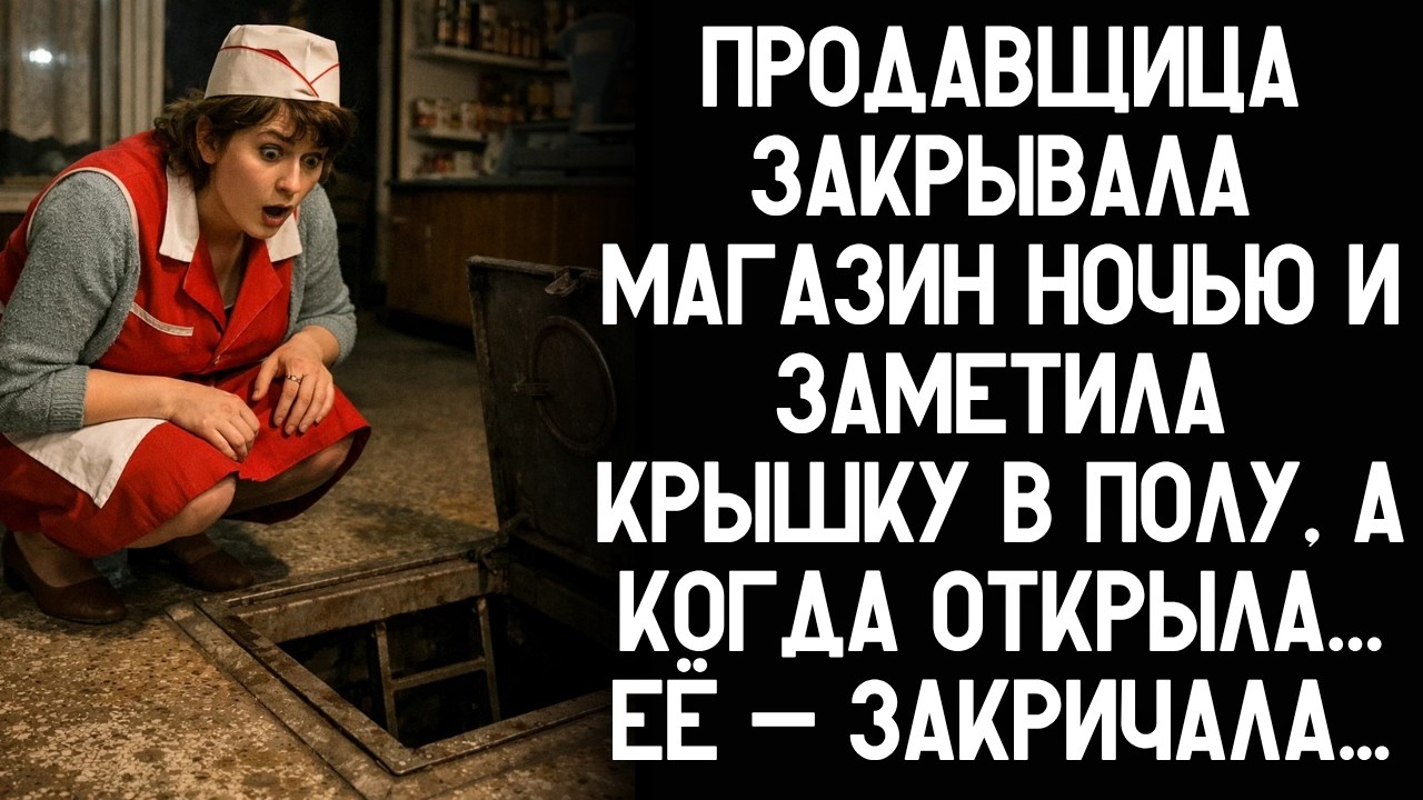 Продавщица закрывала магазин ночью и заметила странную крышку в полу, а когда открыла её &mdash; закричала