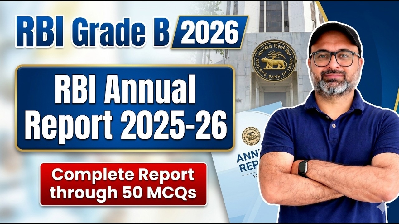 RBI Annual Report 2025-26 I Top 50 MCQs I Finance Current by Madhav sir