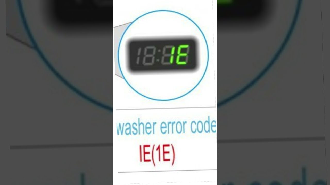 LG WASHING MACHINE IE ERROR  SOLUTION