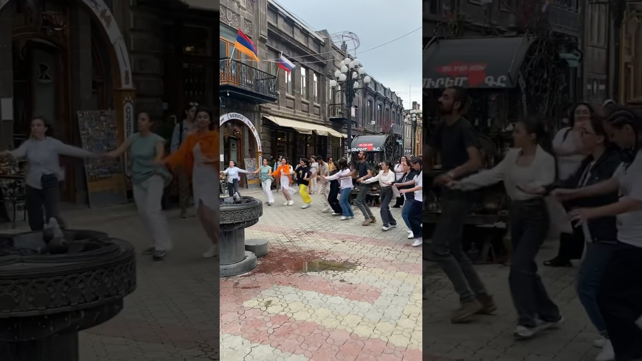 National Armenian dance on the streets of Gyumri #shorts #streetwalking #armenia