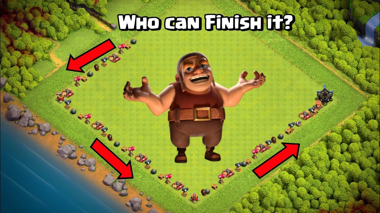 Longest Trap Formation VS All Max Troops - Clash of Clans