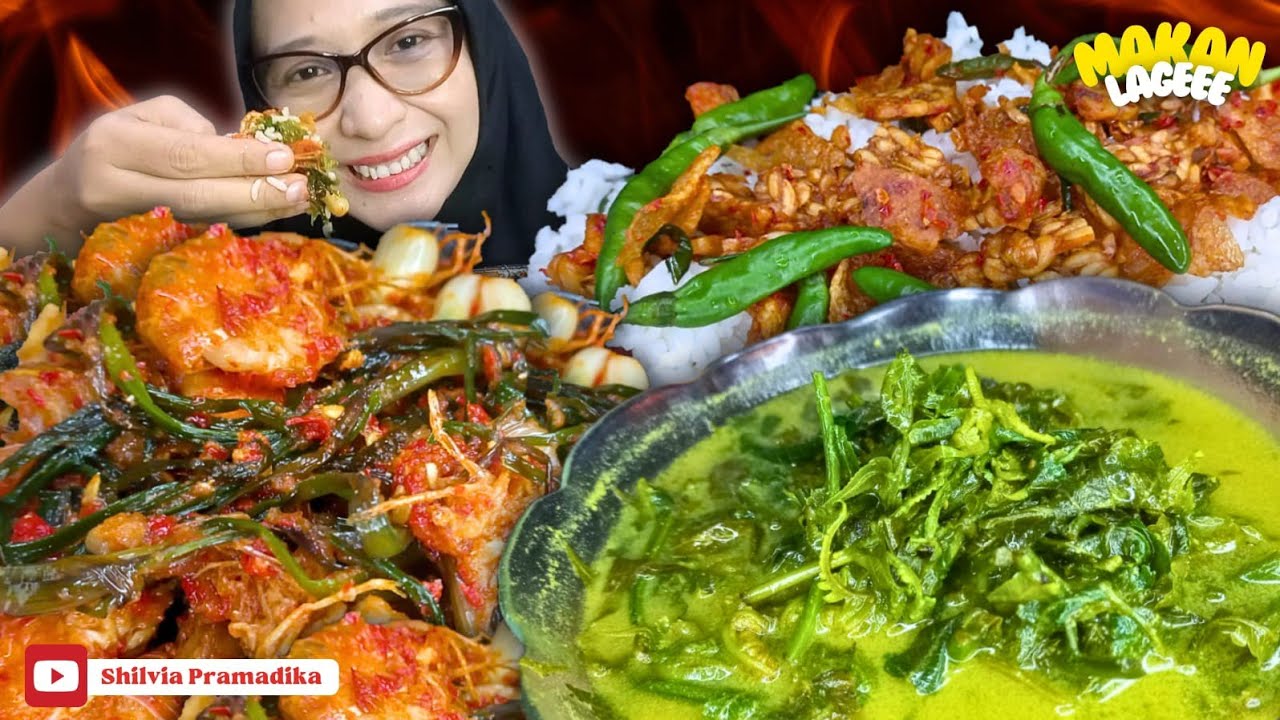 SYUMPP 🔥🔥 SEENAK INI!! GULAI PAKIS + SAMBEL UDANG LOKIO (BAWANG BATAK) + CABE RAWIT