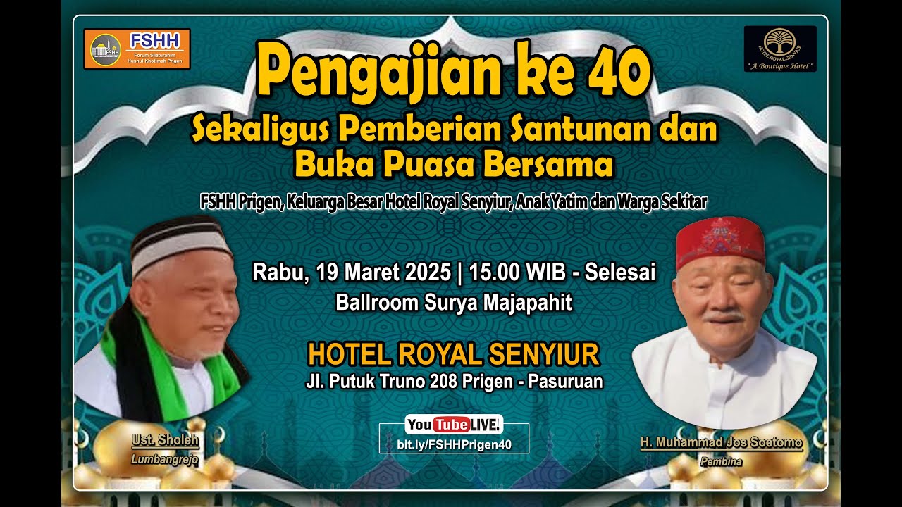 FSHH Prigen | Pengajian Ke 40 | Santuan dan Buka Bersama