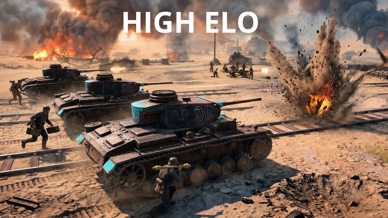 Partida EPICA vs High elo +1800 - 2 vs 2 - company of heroes 3