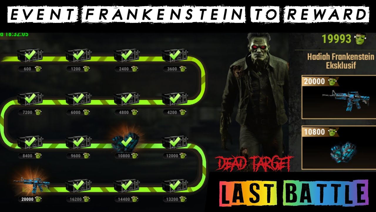 DEAD TARGET - LAST BATTLE, EVENT FRANKENSTEIN TO REWARD 2023 #gameplay #deadtarget #zombiesurvival