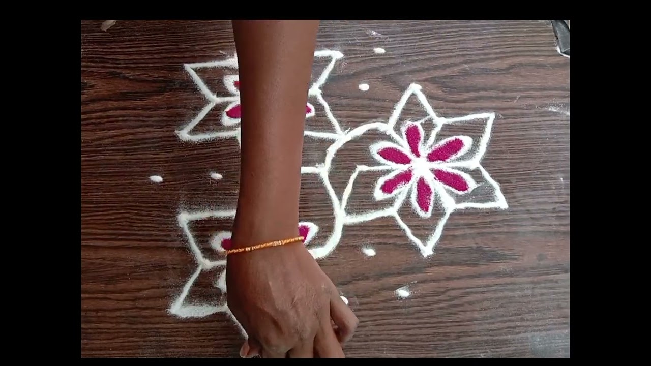 7 చుక్కలు 4 వచ్చేవరకు న్యూ ముగ్గు 🌺😍 ట్రెండింగ్ కొలం!! సింపుల్ రంగోలి కొలం!!