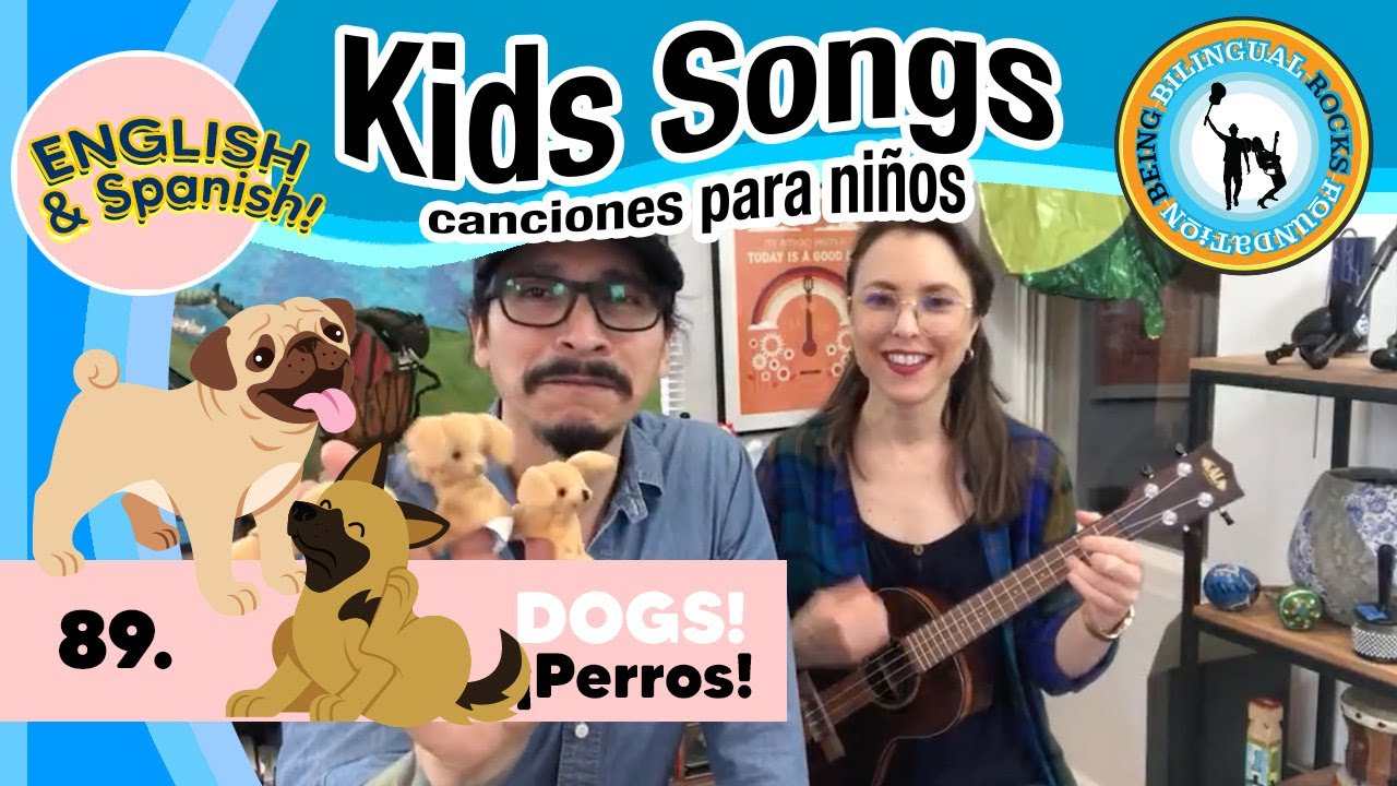 Kids Songs about DOGS  - Alina Celeste and Mi Amigo Hamlet - Family Spanish Class 89