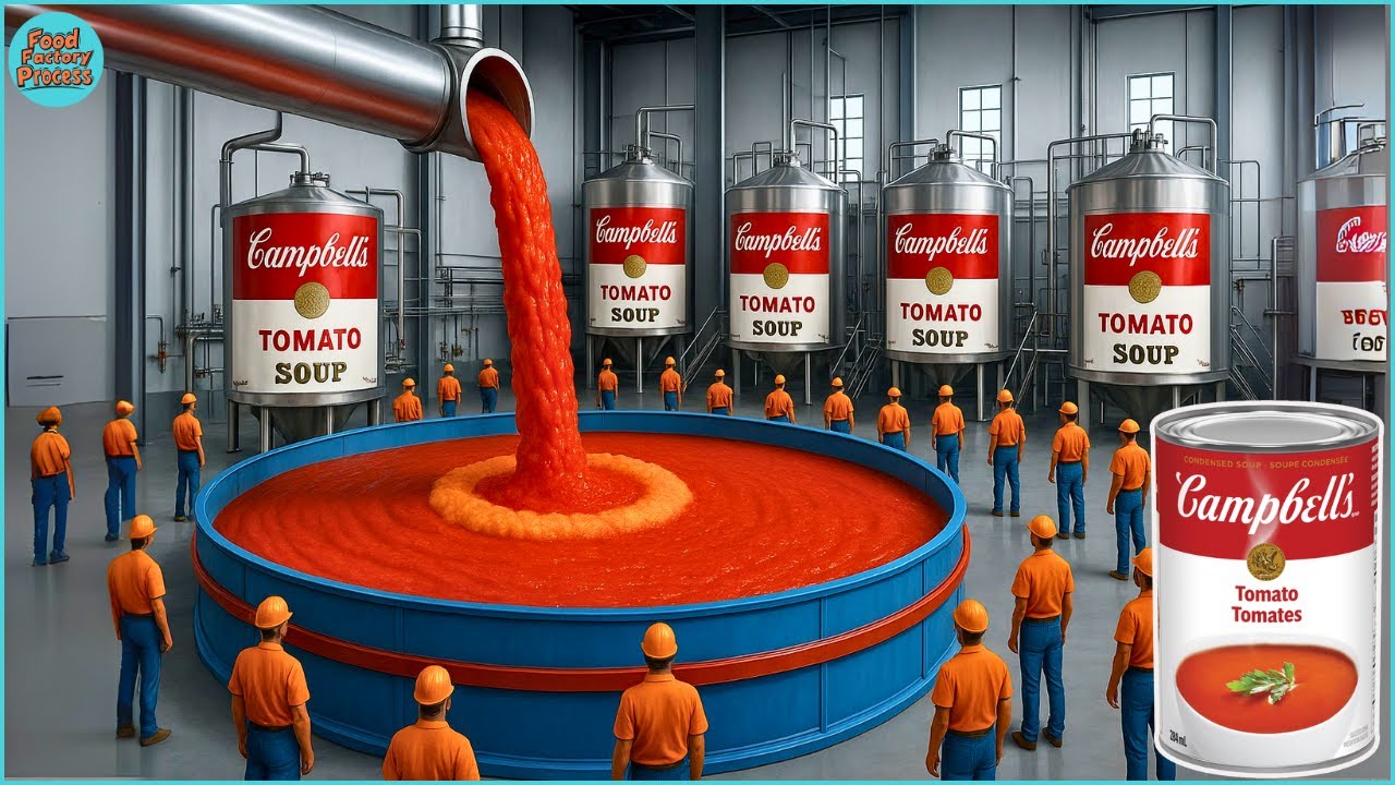 How It’s Made: TOMATO SOUP from the Campbell’s Factory | Food Factory Process