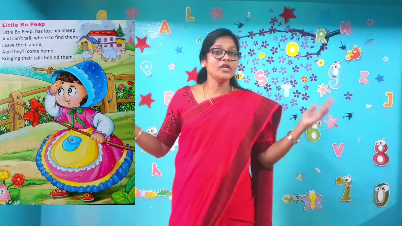 Little Bo Peep Rhyme/LKG Rhyme/ JR. KG Rhymes /RHYMES TIME/Diana's Classroom.