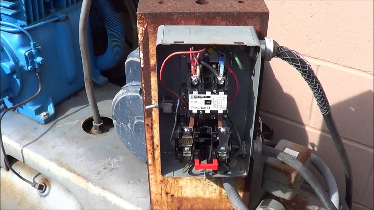 Multi stage compressors & wiring a single phase motor starter