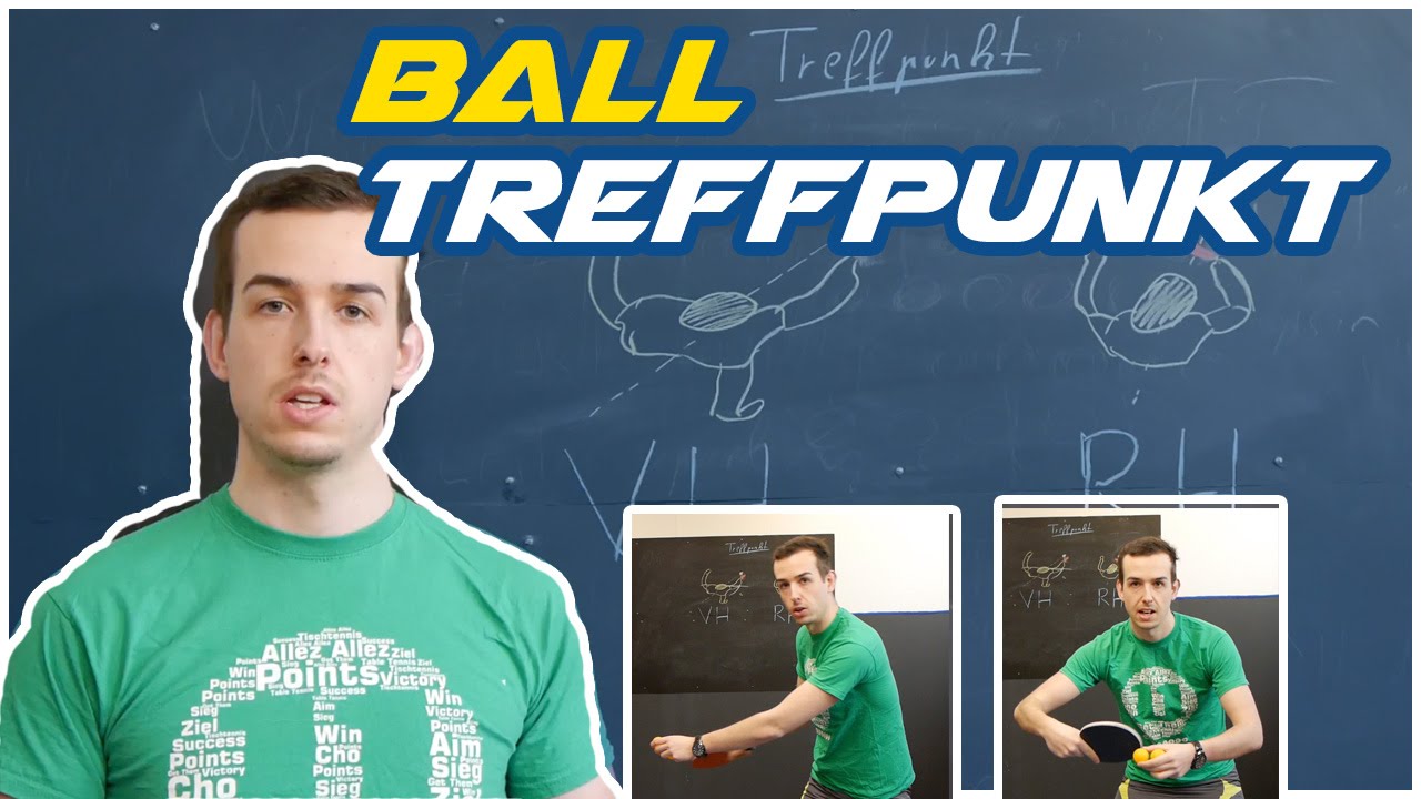 Tischtennis Balltreffpunkt bei Vorhand und Rückhand - TT Helden