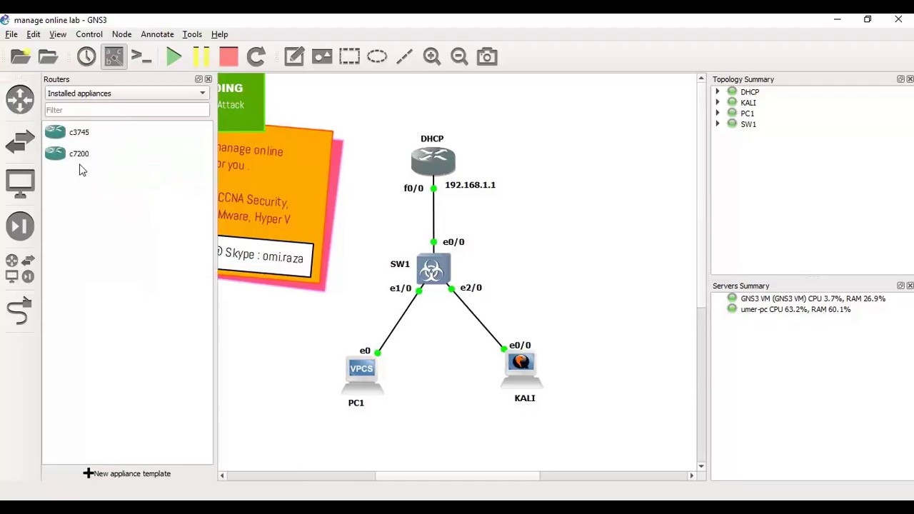 ip dhcp snooping in gns 3 part 1