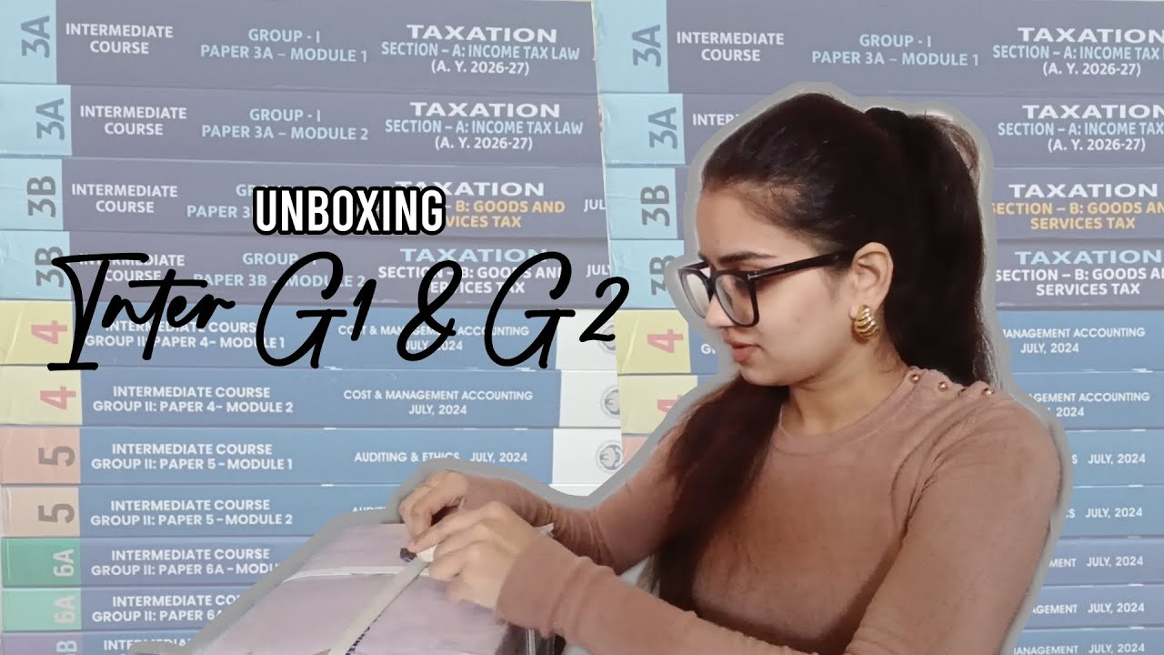 Unboxing My CA Inter Books.. and ICAI Already Did a Blunder !!😭📦