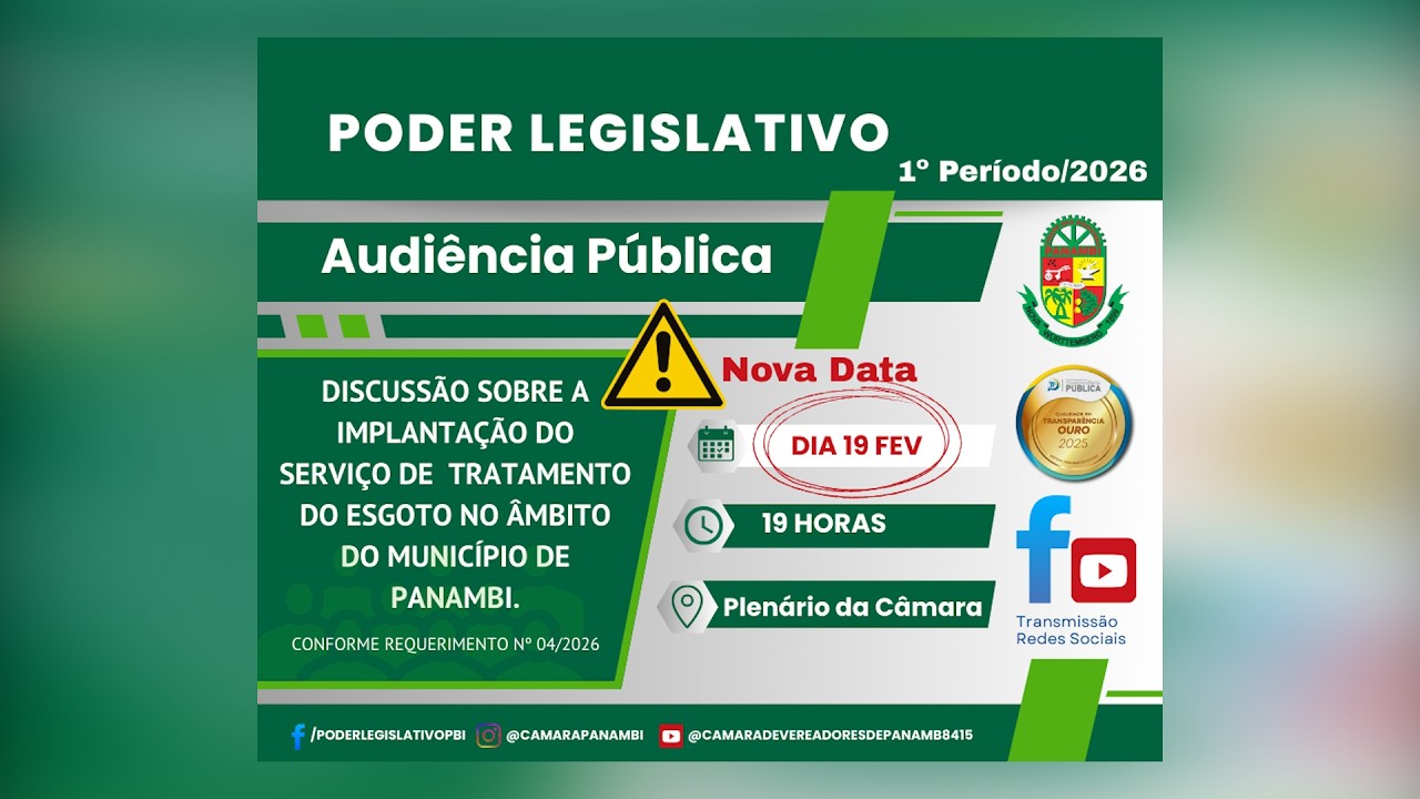 Audiência Pública: requerimento nº 04/26