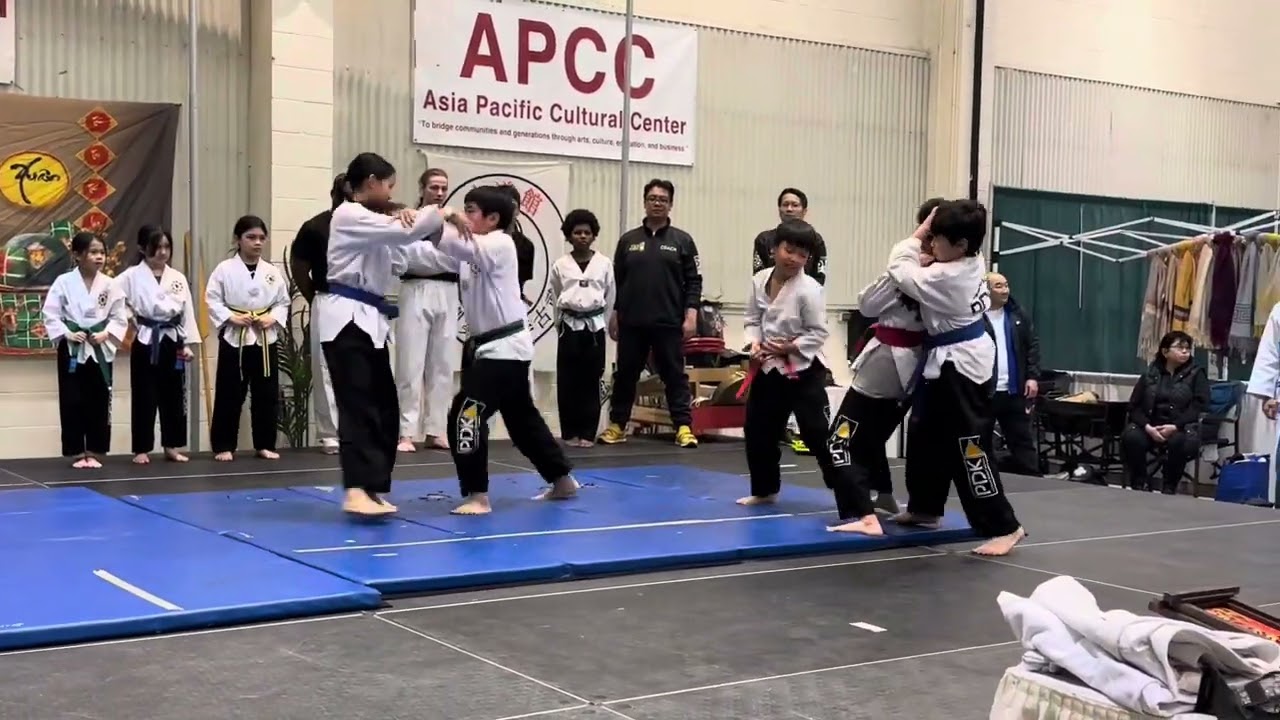 Team PDK’s Kids Self Defense Demonstration APCC 27th New Year Celebration Tacoma Dome