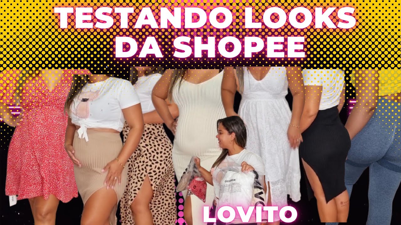 COMPRINHAS DE ROUPAS NA SHOPEE | adaptando looks para gestante | LOVITO | TEM CUPOM DE DESCONTO