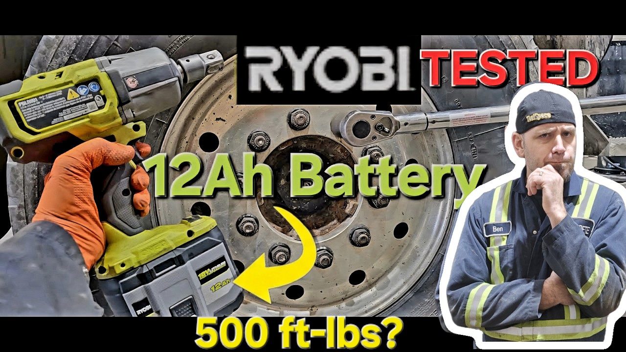 Testing 12ah Battery on Ryobi High Torque impact wrench