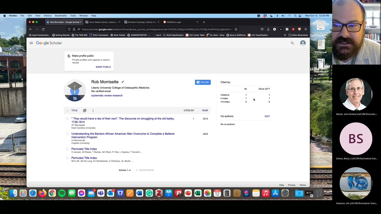 Using Google Scholar To Track Your Publications