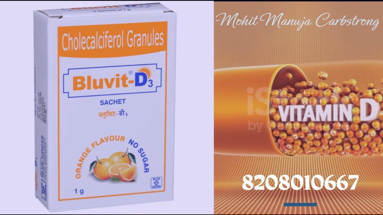 Bluvit-D3 60k Cholecalciferol Granules of Vitamin D @Rs10/- per sachet | My Vitamin D Recovery Story