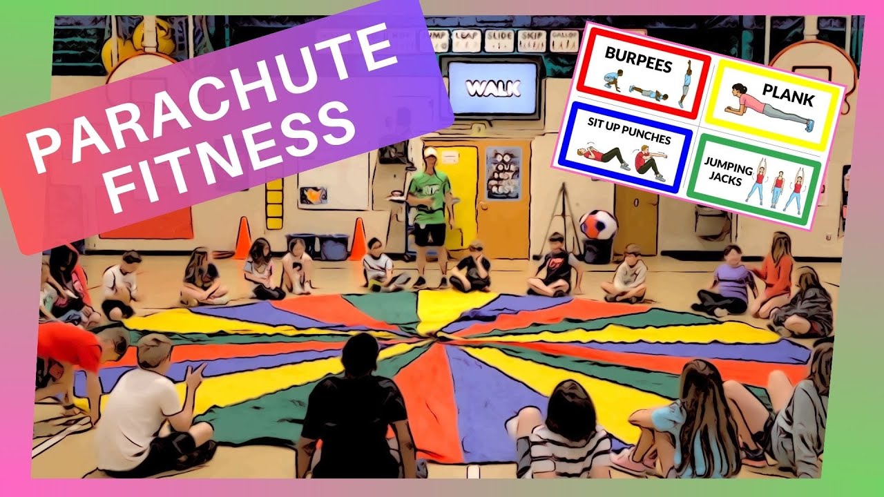 Parachute Fitness Activity | A Fun Warmup for a PE Parachute Lesson |