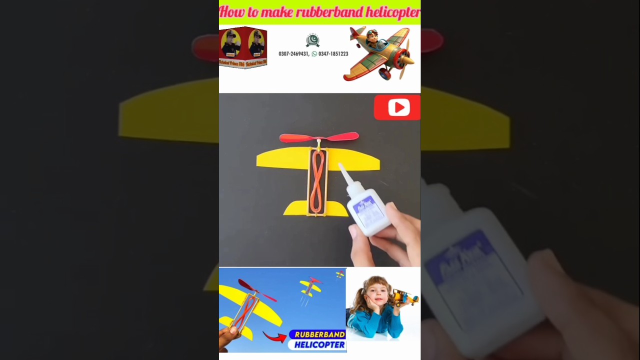 how to make rubberband flying helicopter