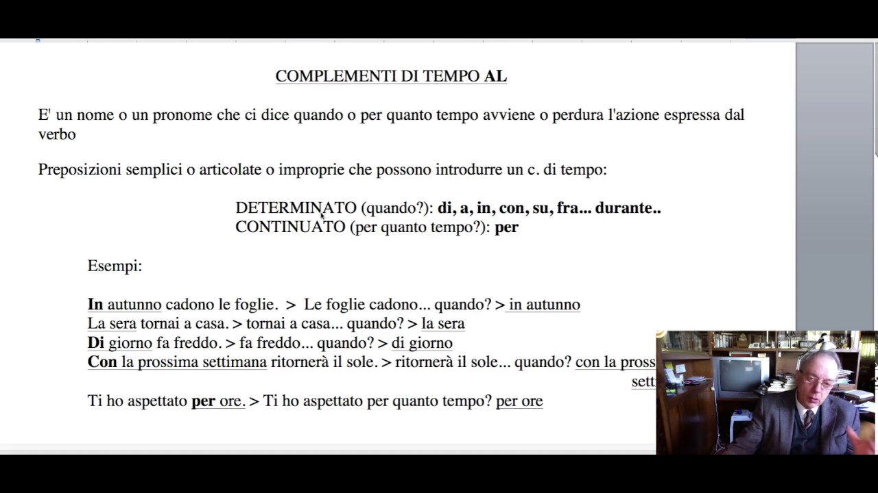 Congiunzioni e avverbi di tempo, complemento di tempo, subordinata temporale