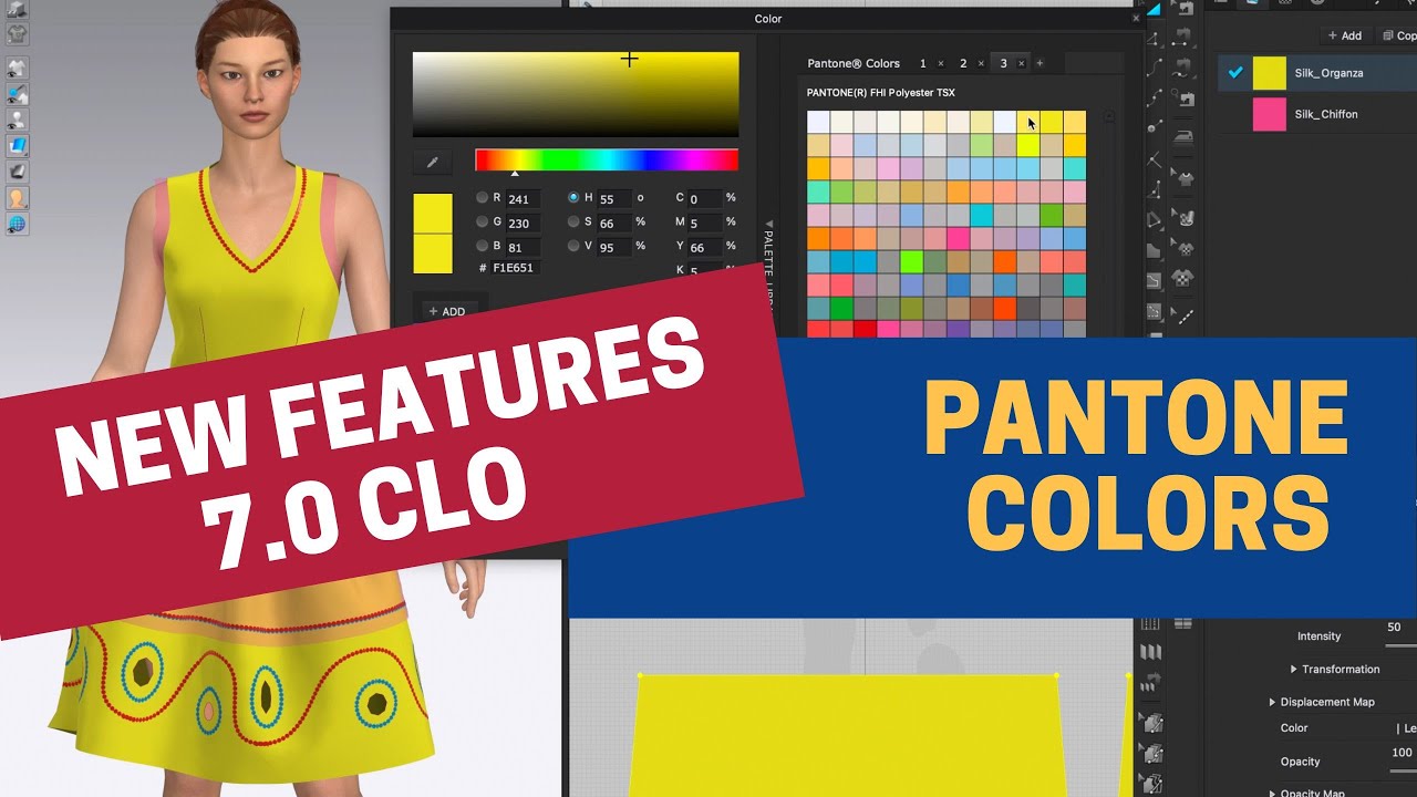 Pantone Color Integration in CLO3D version 7.0