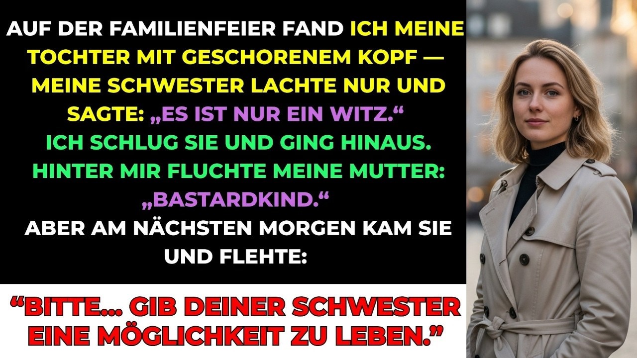 Auf der Familienfeier fand ich meine Tochter mit geschorenem Kopf – meine Schwester lachte： ＂Wit