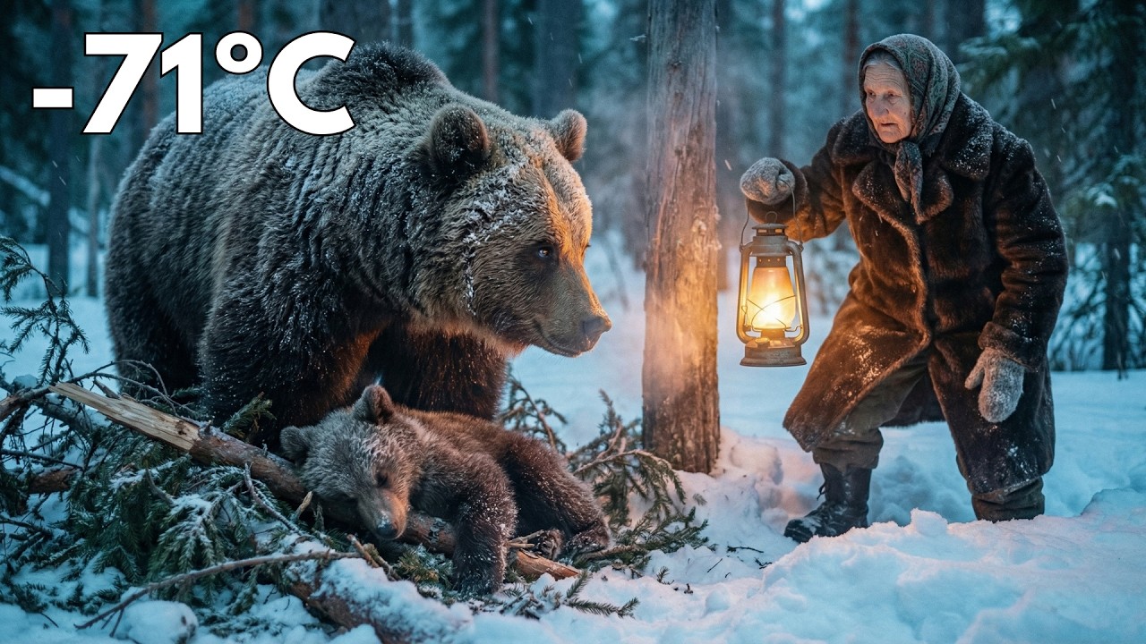 She saved a freezing bear cub... Then a miracle returned to her door at night | Yakutia, -71°C!