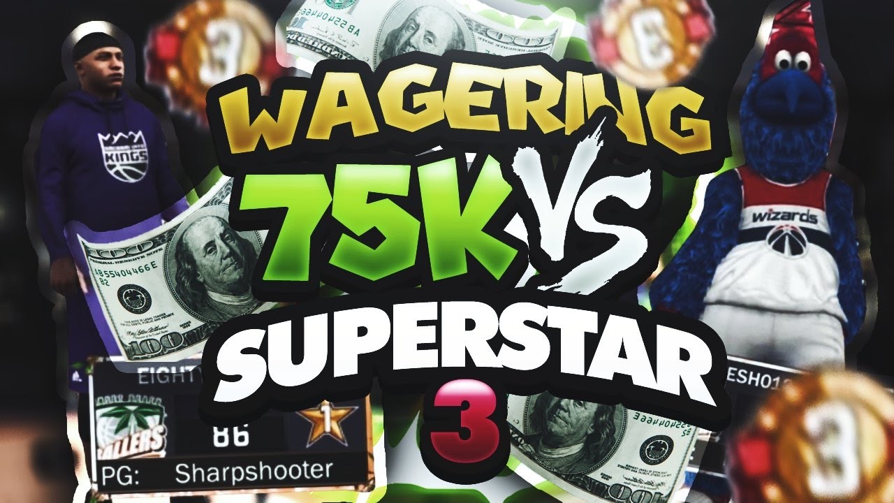 Ставки на 75 000 долларов: 2K против SUPERSTAR 3 mascot squad!!! Серия года!!! NBA 2K17