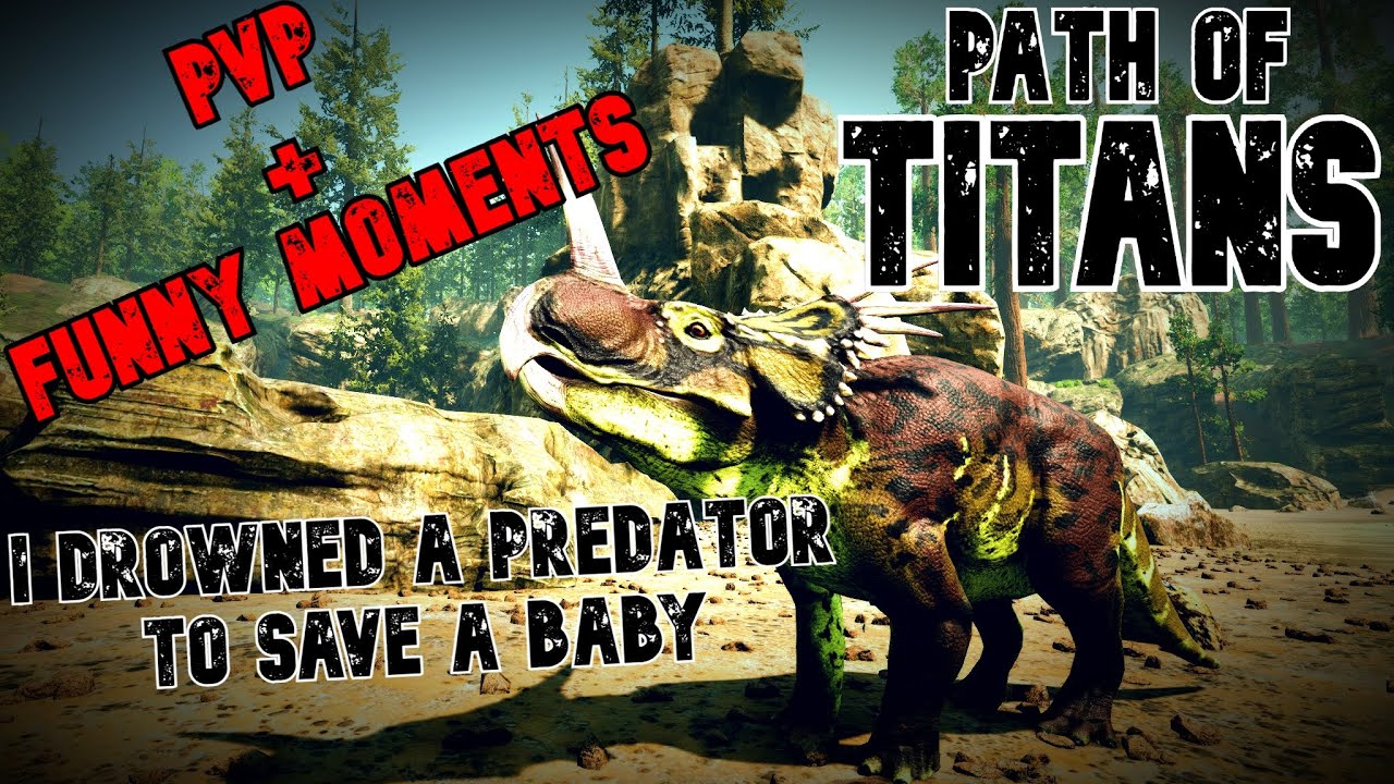 Path of Titans  - PvP + Funny moments - Adult Styracosaurus - Styraco VS Styraco VS Eotrike !!!