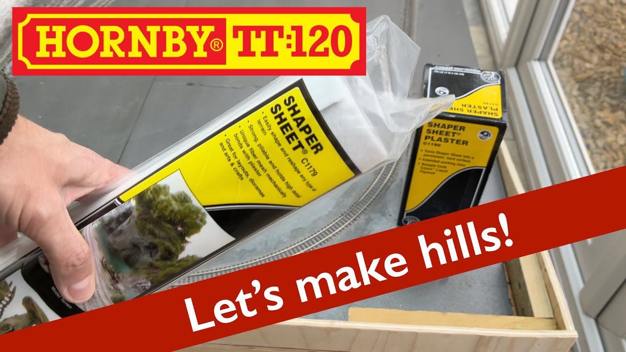 Building a Hornby TT 120 model railway 5 - Landscape surface / hills / mountains