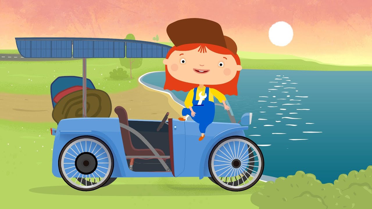 Doctor McWheelie & a Solar car for kids. Baby learning videos & Construction cartoons for kids.