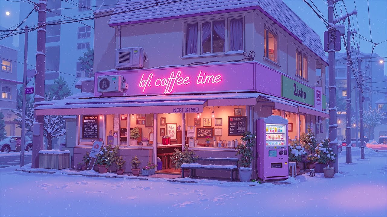 Winter Night Coffee ❄️ Cozy Lofi for a Quiet Day ☕ Lofi Hiphop ~ Japanese Lofi for Study & Work.