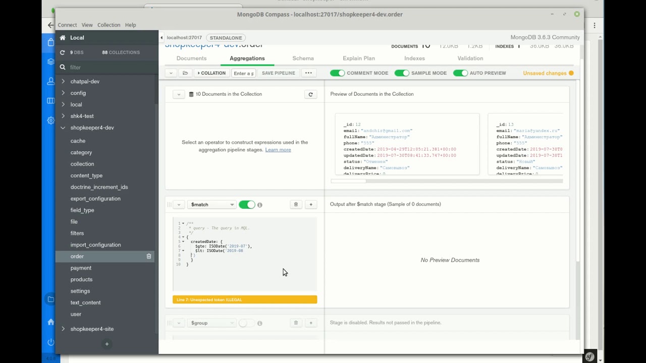 Агрегация в MongoDB