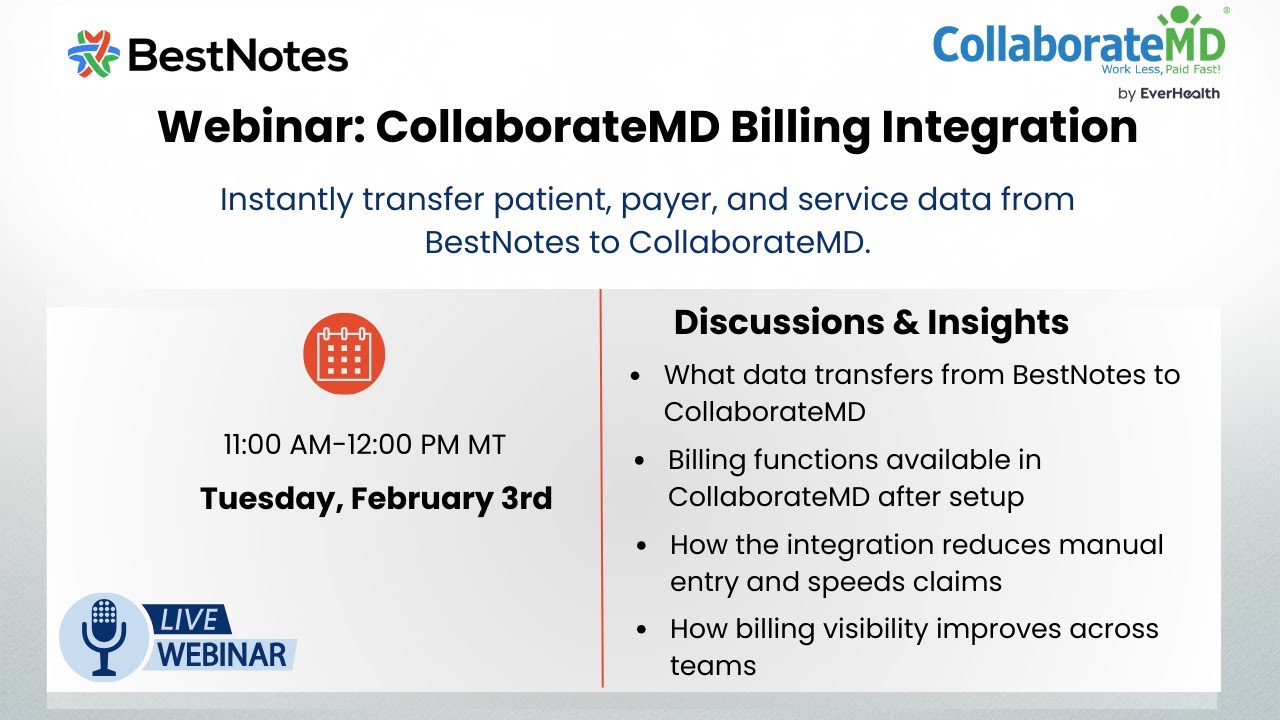 Webinar: BestNotes Integration with CollaborateMD