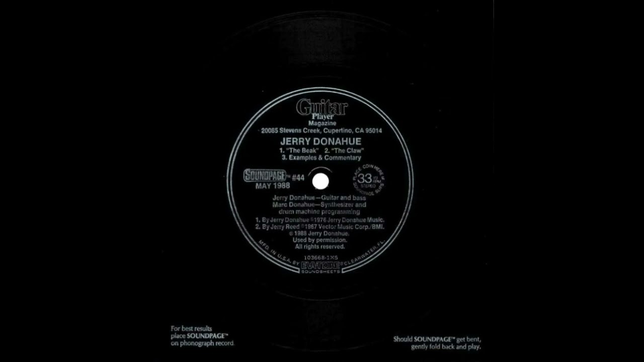 Jerry Donahue : 'Guitar Player' flexi 1988