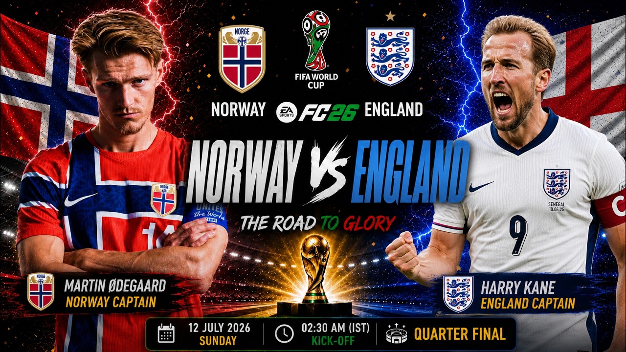 🏆 FIFA World Cup 2026 LIVE 🔥 Norway vs England | Full Match | EA FC 26