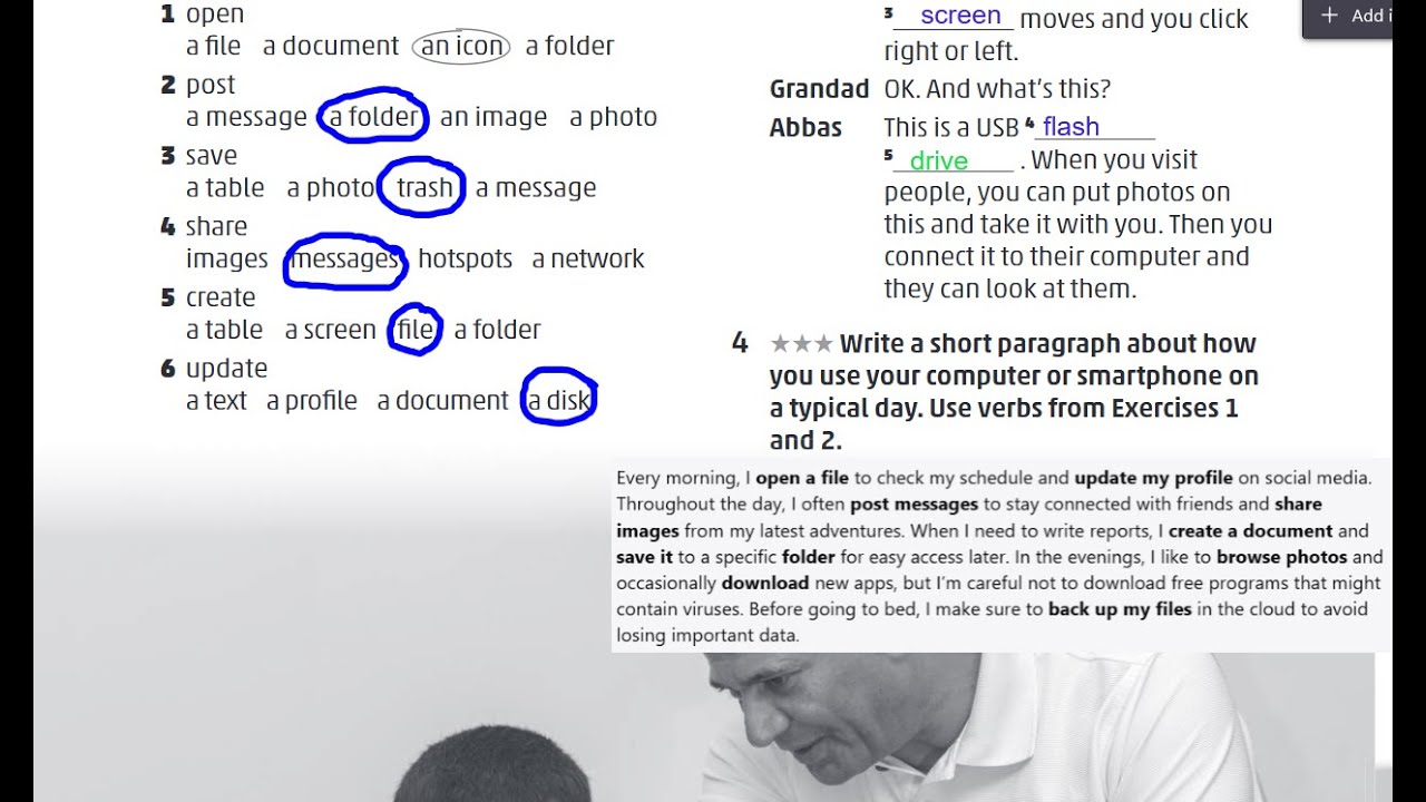 الصف التاسع انجليزي كتاب التمارين صفحه 22 حل الاسئلة وترجمة / المنهاج الجديد