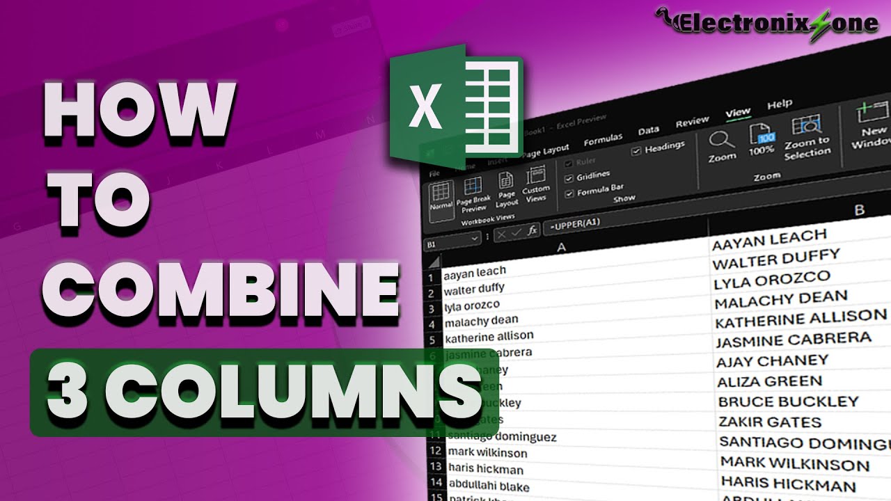 How to combine 3 columns in excel (2024)
