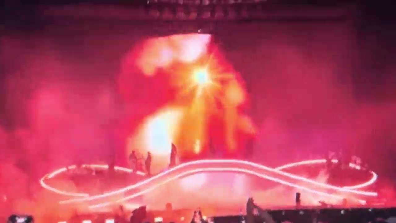 Dua lipa concert performance on the stage with fans live 