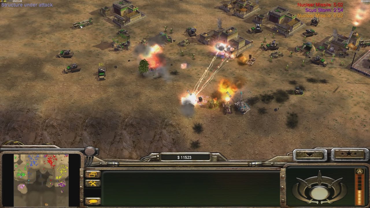 GLA Demolition - Command & Conquer Generals Zero Hour - 4 на 4, сложный геймплей
