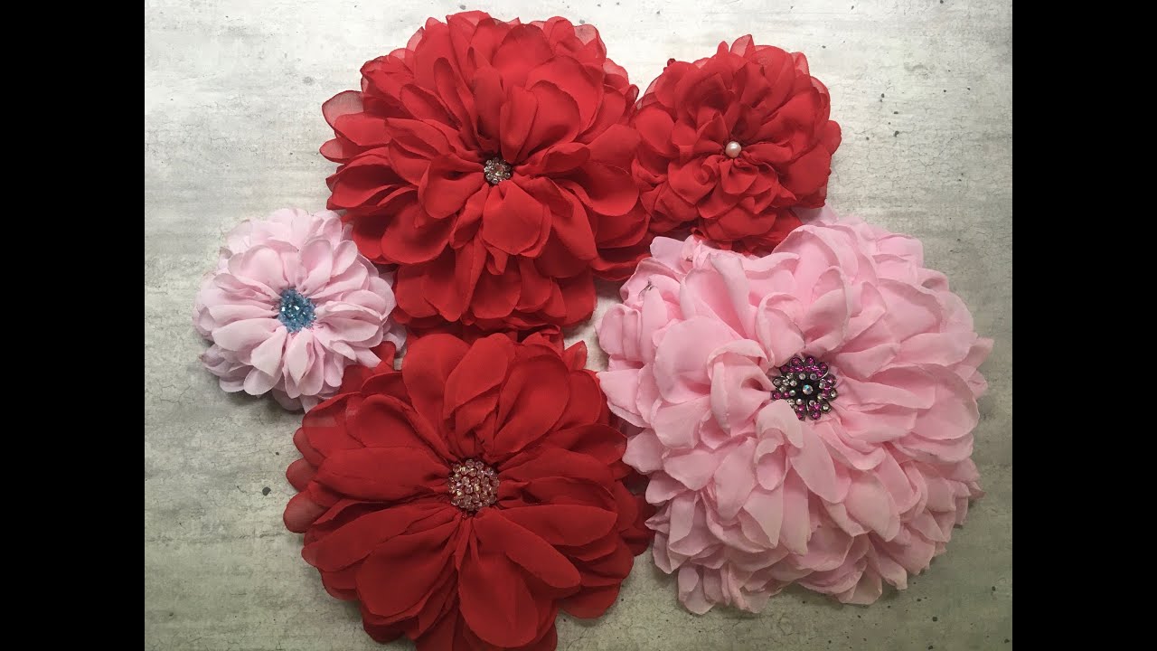 Beautiful CHIFFON Flower step by step *** Bella flor de Chifón paso a paso