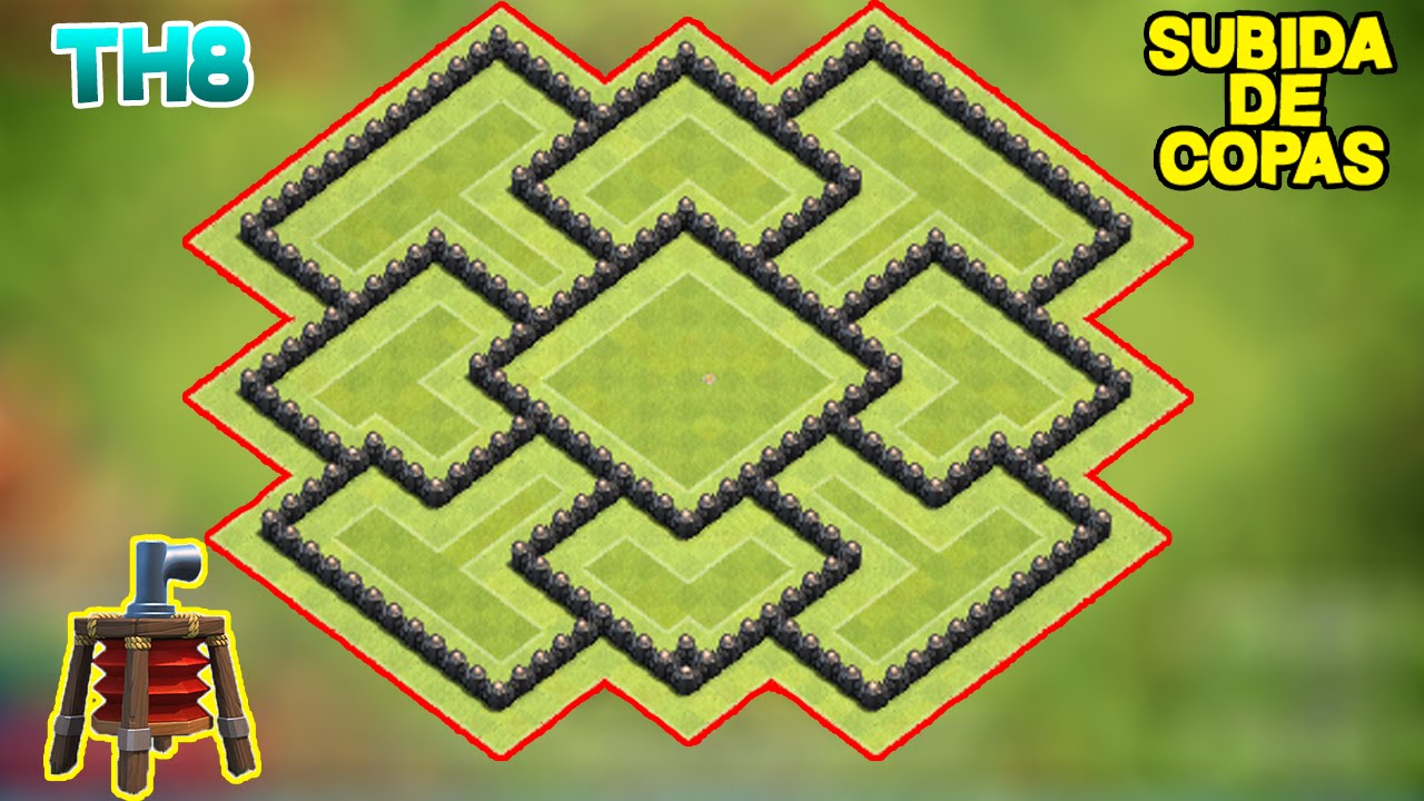 Aldea Subida De Copas + CONTROLADOR AÉREO | Ayuntamiento 8 | TH8 | Diseño de Aldeas | byGenesys