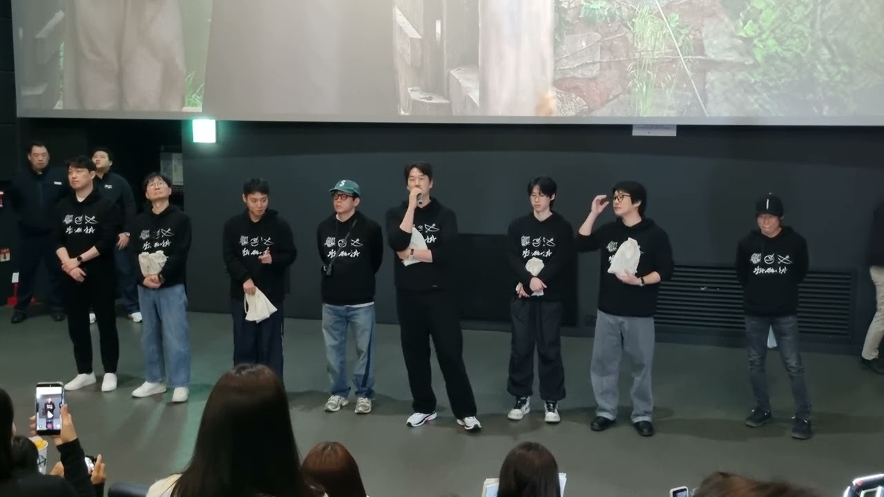 (4k) 260222(1:16 부터 시작) 왕과 사는 남자 무대인사 부산 동래 롯데시네마 (유해진, 박지훈, 유지태, 김민, 박지환, 안재홍, 장항준 감독)