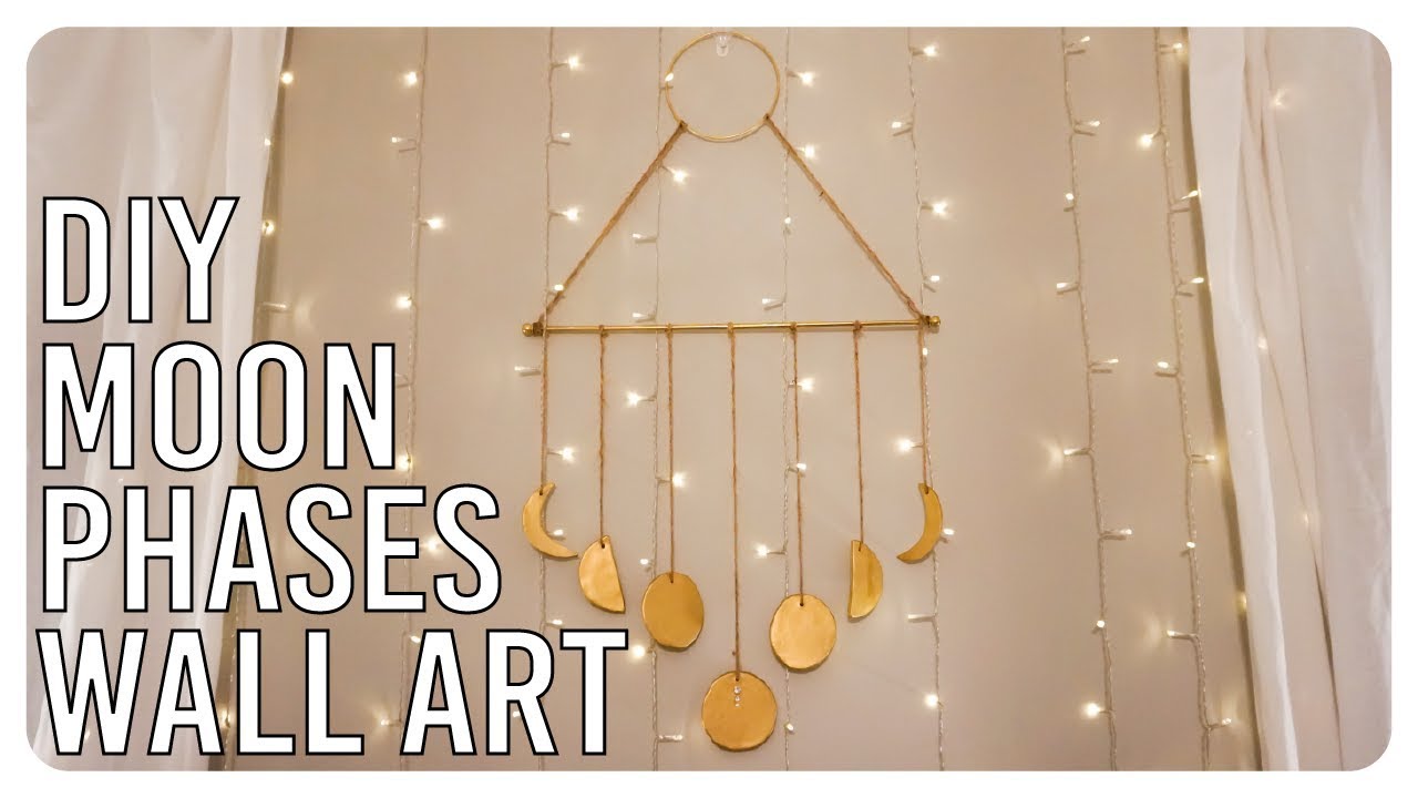 DIY Moon Phases Wall Art Hanging - Boho Inspired