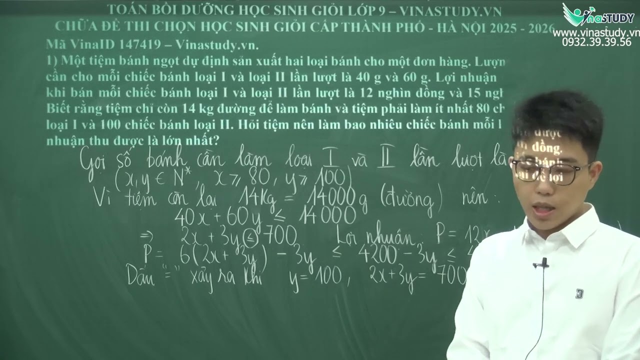 Bồi dưỡng HSG Toán 9 - Chữa đề thi chọn học sinh giỏi cấp Thành phố - Hà Nội 2025 - 2026 - Thầy Đạt